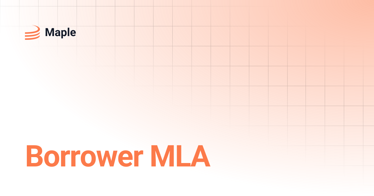 Borrower mla maple